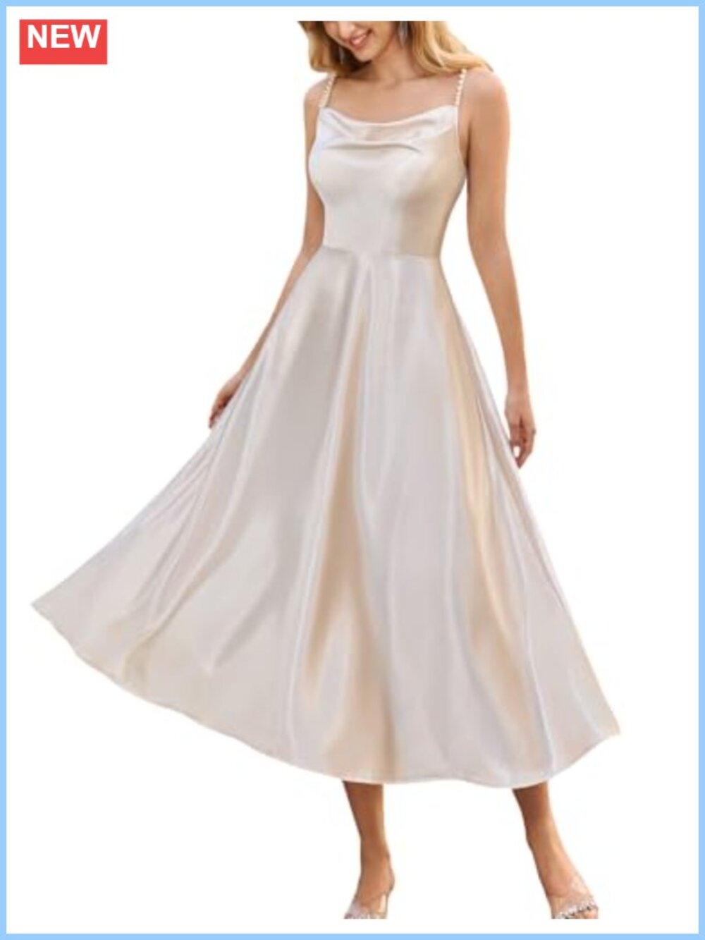 Satin Cocktail Bridesmaid Formal Evening Gown Dress
